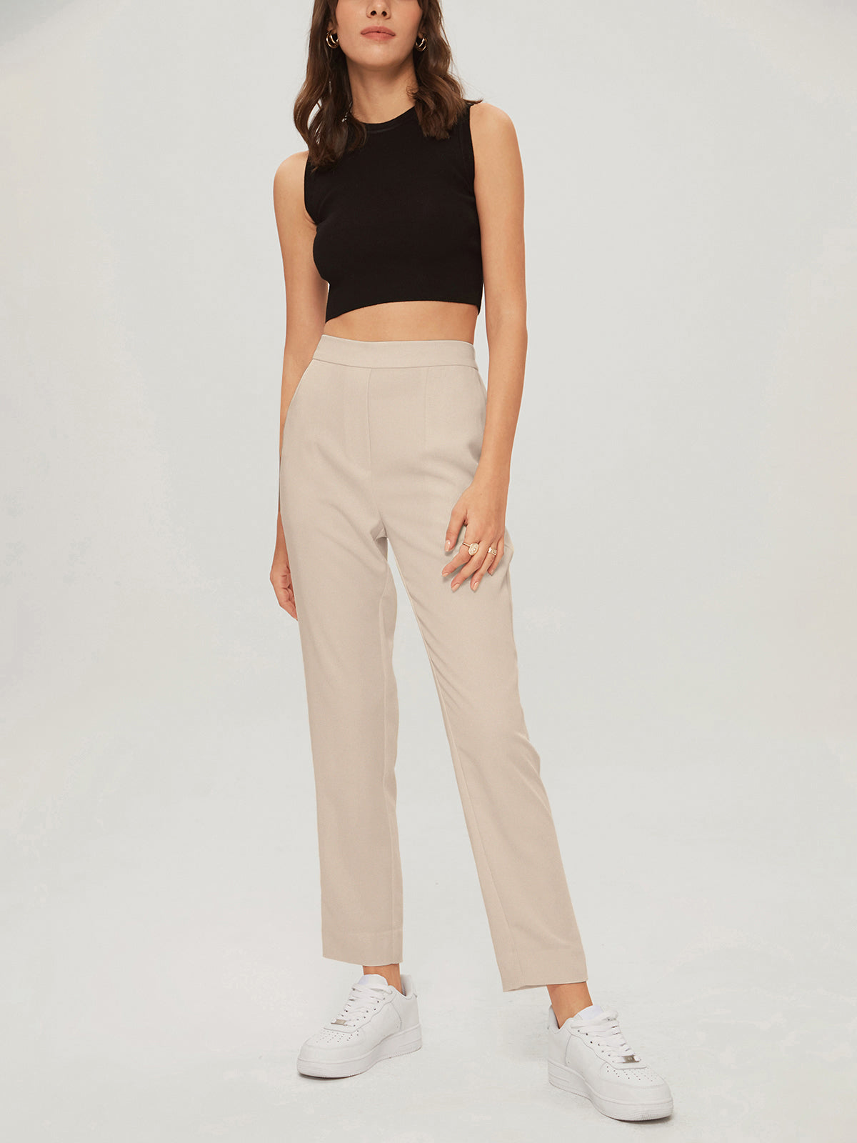 Everyday Cropped Graceful Slim Trousers