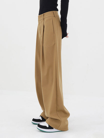 Basic Baggy Wide Trendy Leg Dress Pants