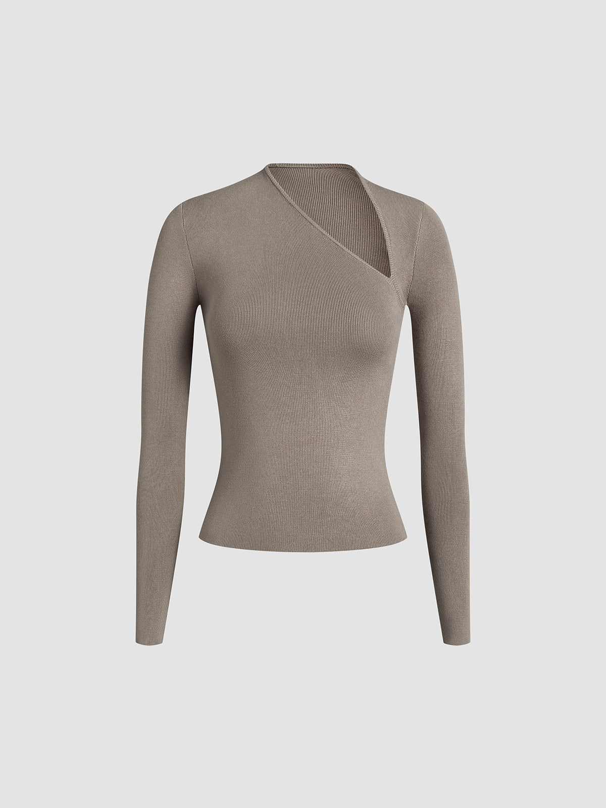 Asymmetrica V-Neck Graceful Long Sleeve Shirt