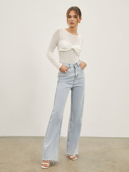 Denim Straight Graceful Leg Jeans