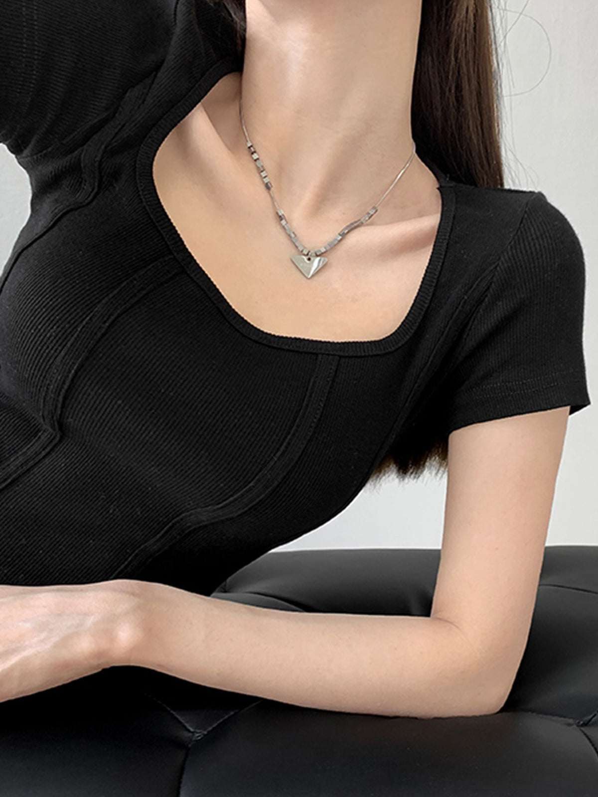 Corset Square Graceful Neck Shirt