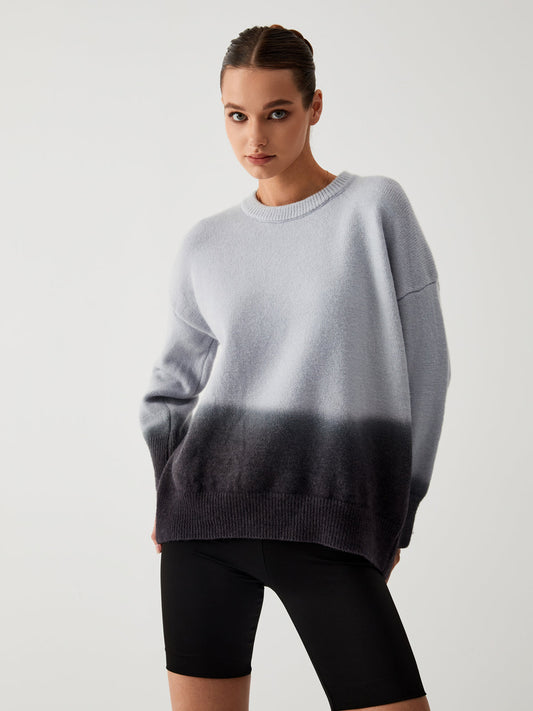 Cloud Nine Fuzzy Trendy Ombre Oversized Sweater