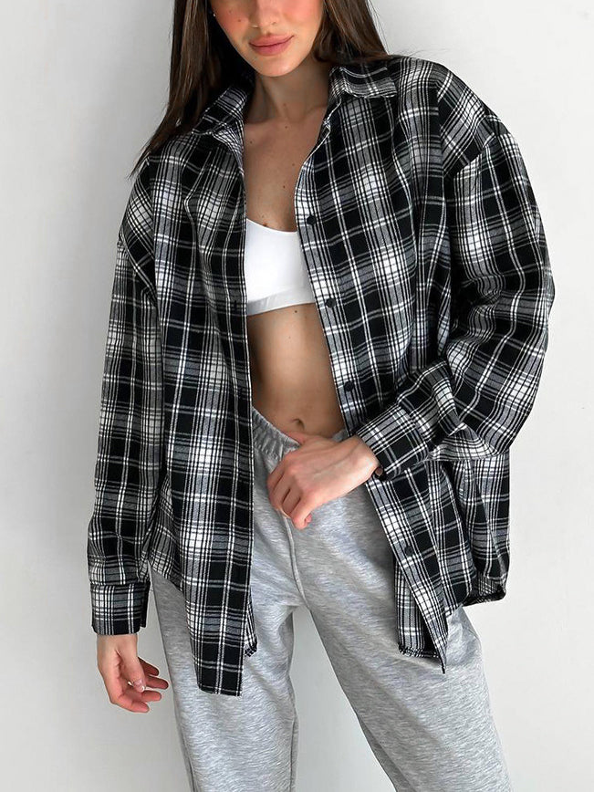 Checkered Charming Oversized Shirt