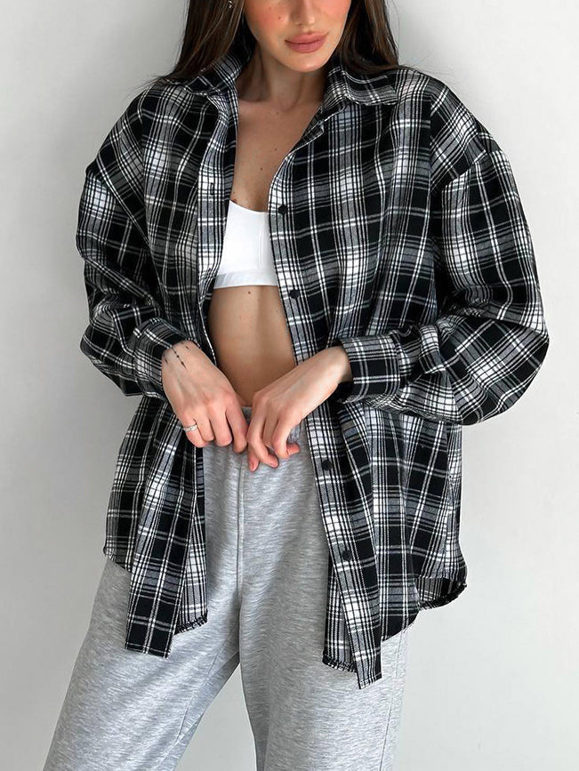 Checkered Charming Oversized Shirt