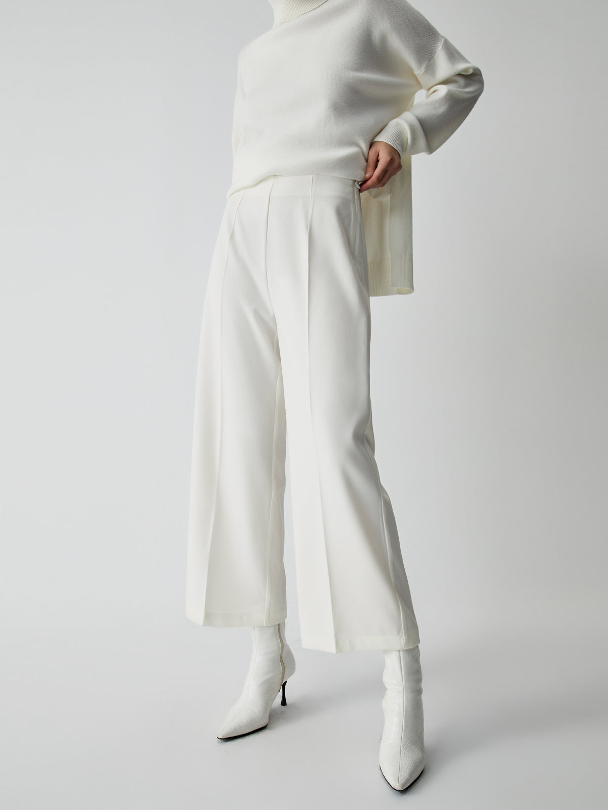 Effortless Wide Graceful Leg Culotte Pants