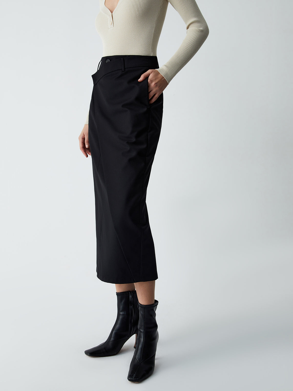 Asymmetric Layer Graceful Maxi Skirt