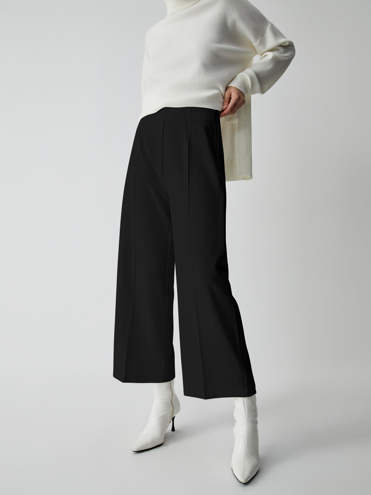 Effortless Wide Graceful Leg Culotte Pants