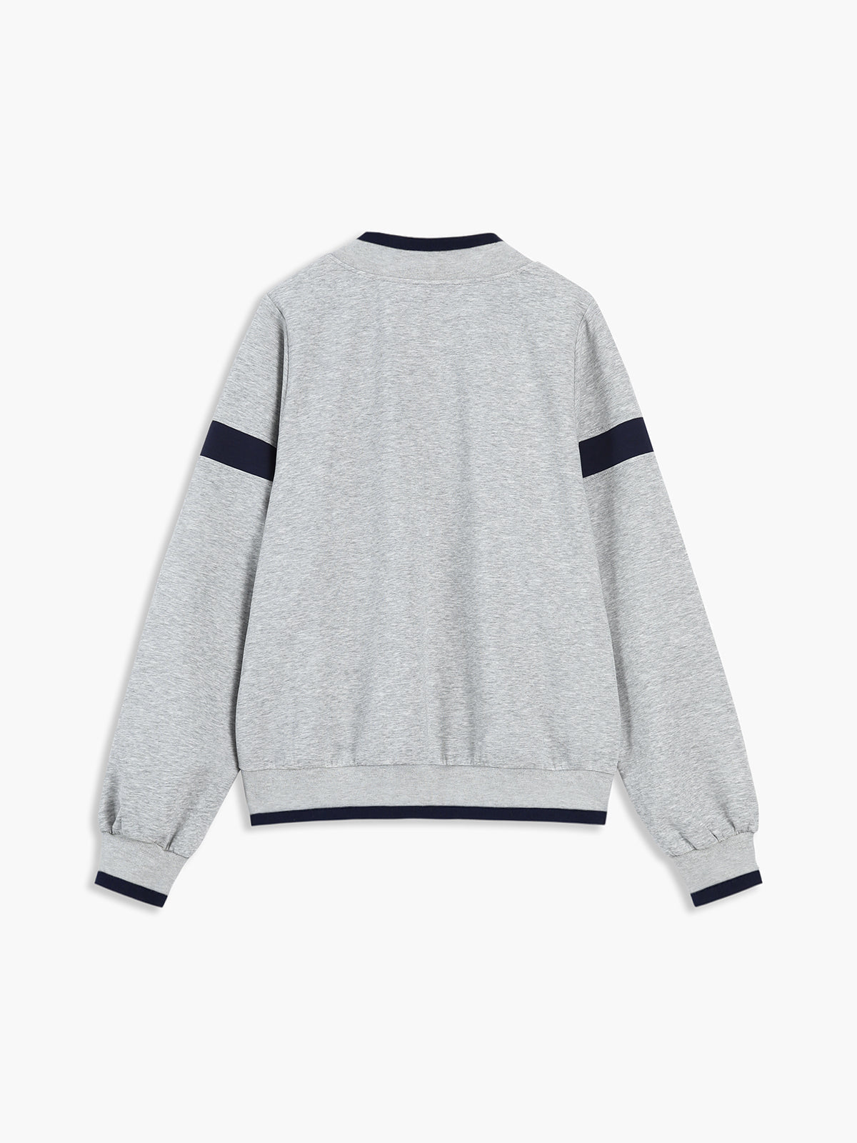 Contrast Trim Graceful Oversized Sweatshirt