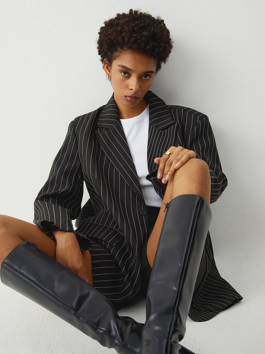 Essential Charming Pinstripe Blazer