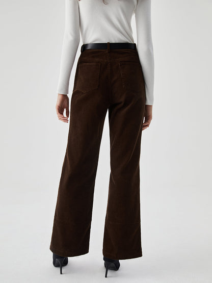 Corduroy Wide Graceful Leg Pocket Pants