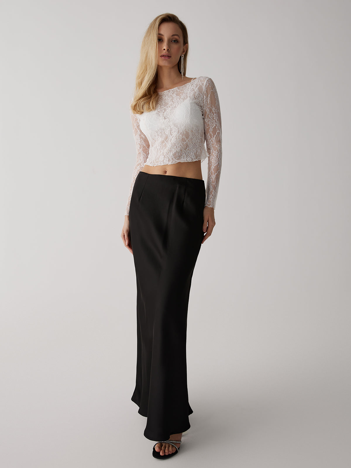 Floral Lace Graceful See Through Top