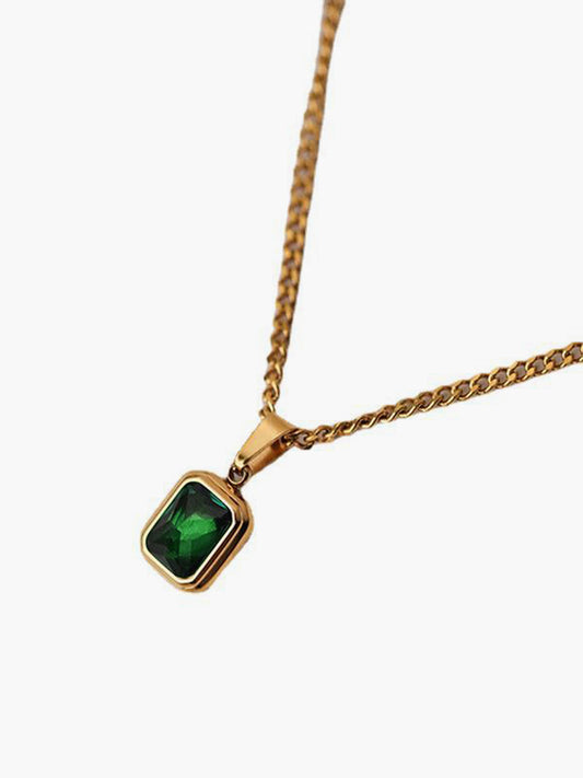 Spring Green Graceful Pendant Necklace