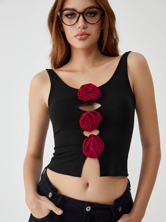 Bulgarian Rose Graceful Cut Out Cami