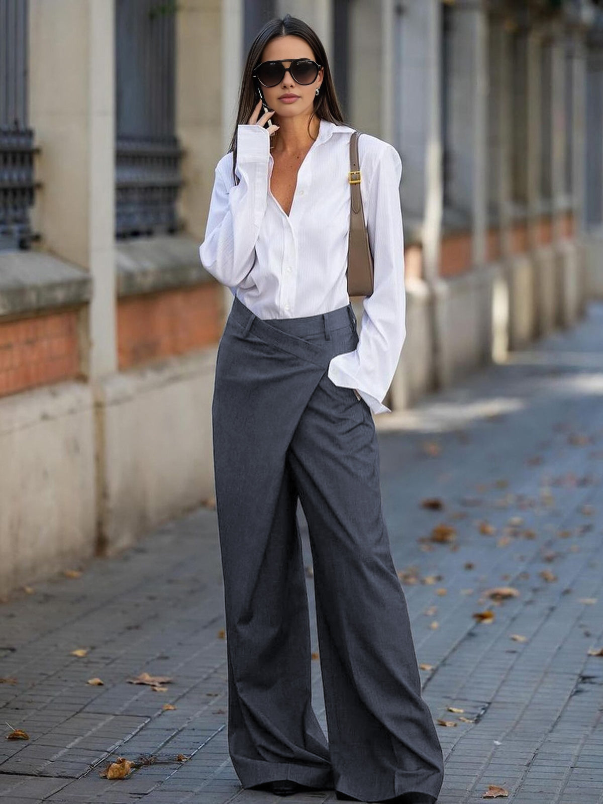 Criss Cross Graceful Wide Leg Pants