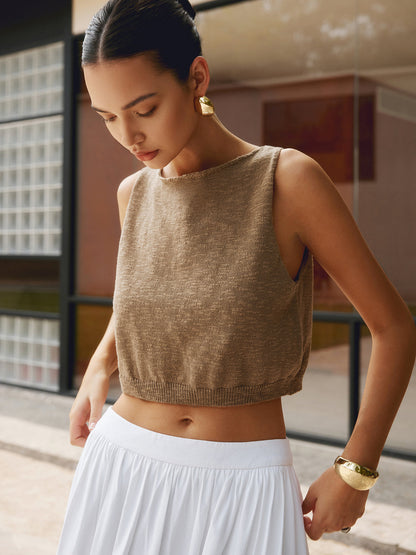 Cotton Blends Graceful Crop Top