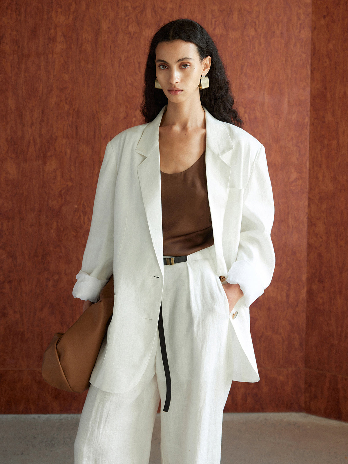 Cotton & Graceful Linen Oversized Blazer