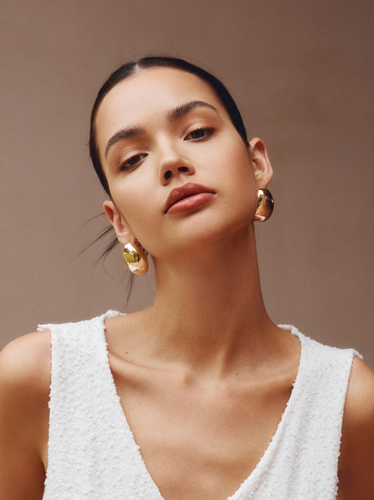 Chunky Teardrop Graceful Statement Earrings