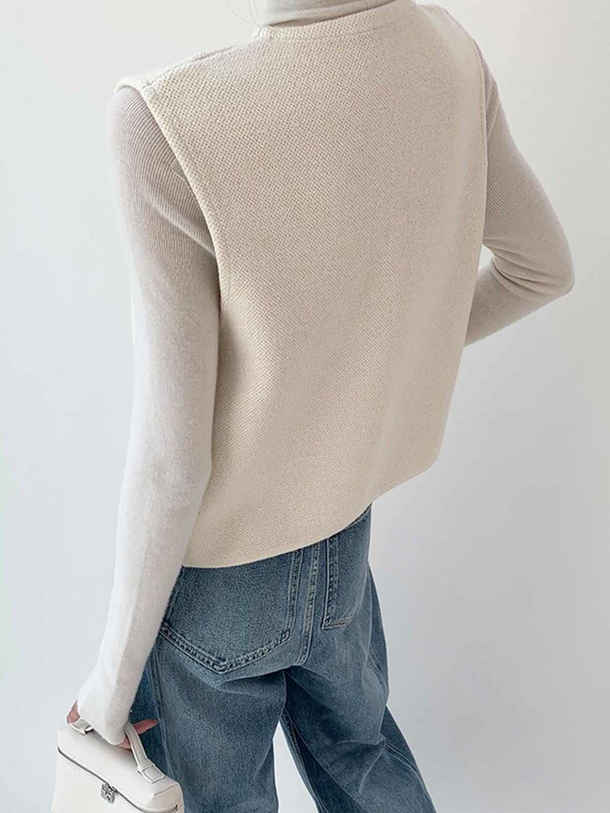 Elegant Split Sweater Vest Sweater Vests