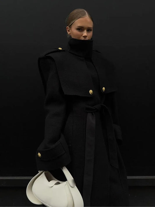 Black Wool Blends coat