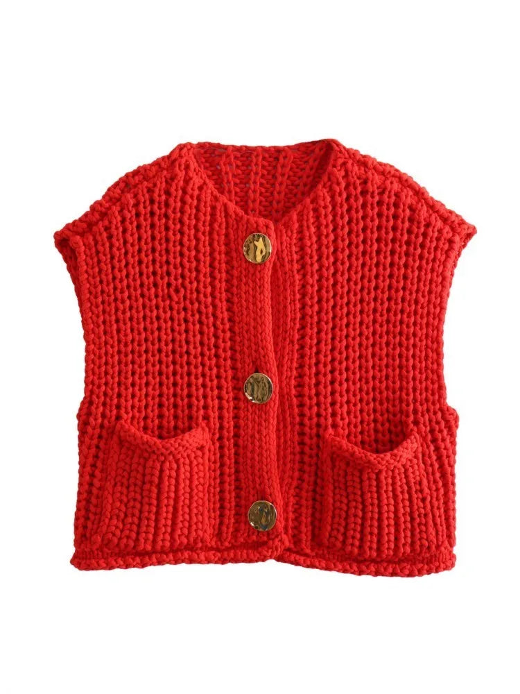 Cozy Knitted Casual Loose Single-breasted Comfortable Autumnal Fashionable Sweater