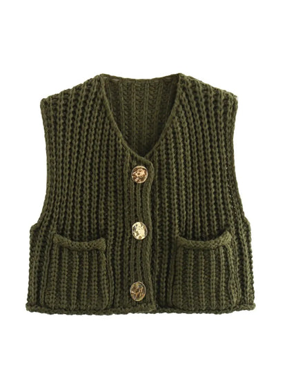 Cozy Knitted Casual Loose Single-breasted Comfortable Autumnal Fashionable Sweater