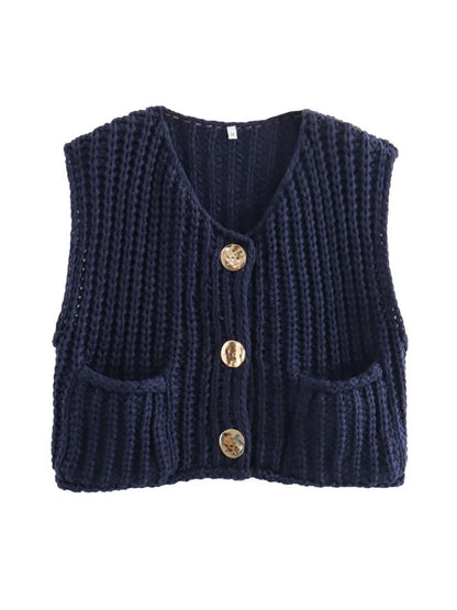 Cozy Knitted Casual Loose Single-breasted Comfortable Autumnal Fashionable Sweater