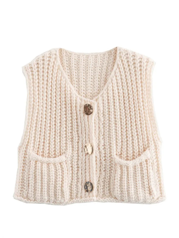 Cozy Knitted Casual Loose Single-breasted Comfortable Autumnal Fashionable Sweater