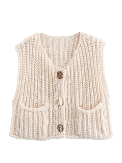 Cozy Knitted Casual Loose Single-breasted Comfortable Autumnal Fashionable Sweater