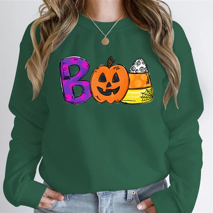 Playful Spooky Festive Pumpkin Graphic Cozy Hoodie