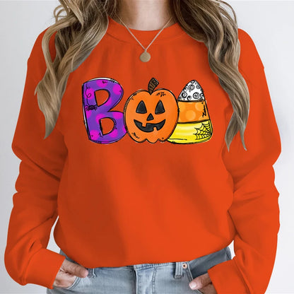 Playful Spooky Festive Pumpkin Graphic Cozy Hoodie