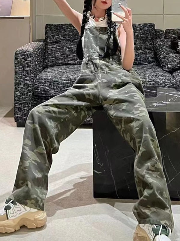 Camo Charming Oversize Overalls