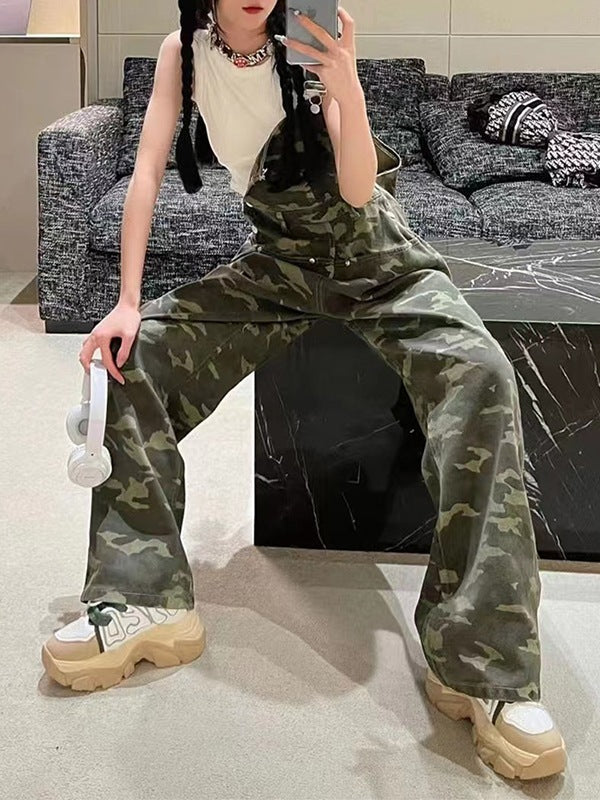 Camo Charming Oversize Overalls