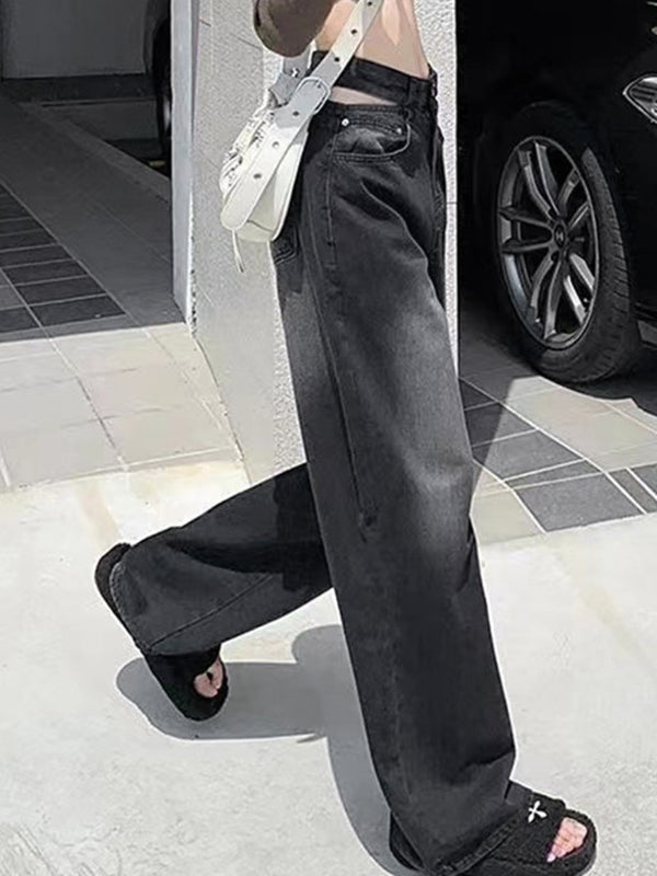 Black Stretch Graceful Flare Leg Pants