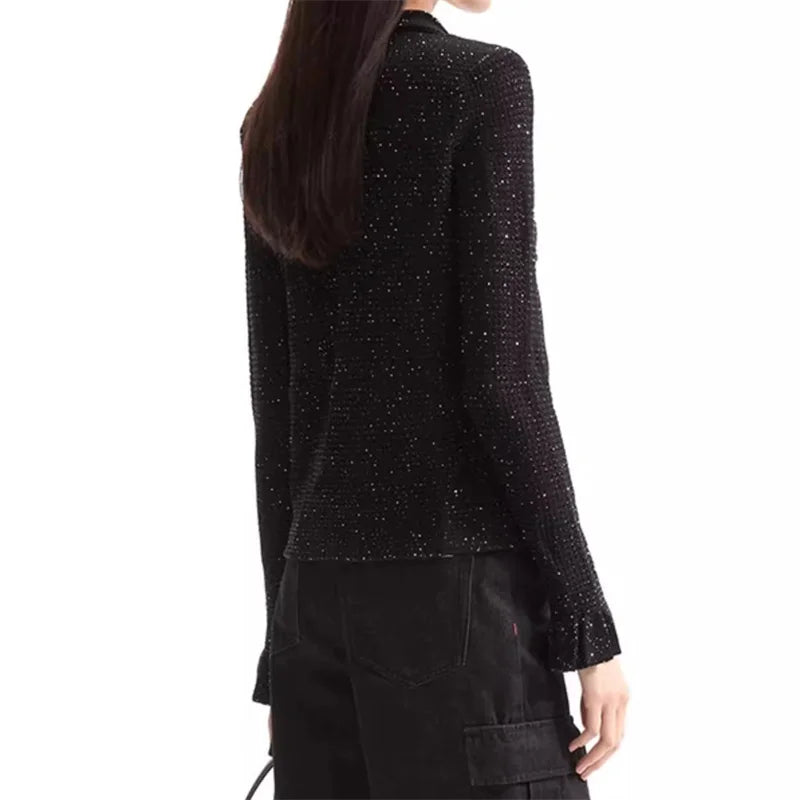 Glitter Blended Slim Fit Knit Cardigan