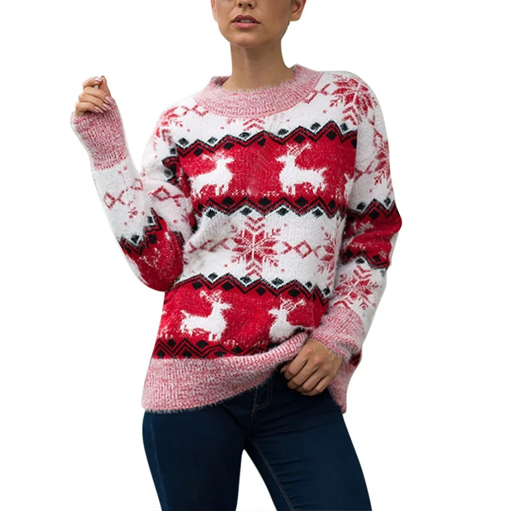 Loose Knitwear Warm Thicken Couples Matching Casual Christmas Christmas Sweater