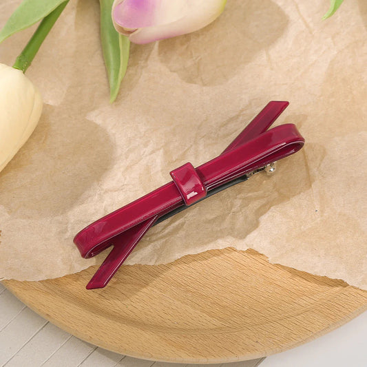 Acrylic Christmas Hair Accessory - Chic Plain Color Red Accessories-L