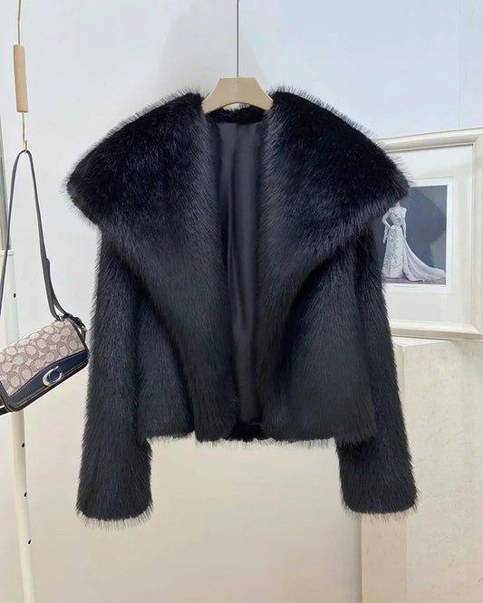 Fluffy Cropped Thermal Coat