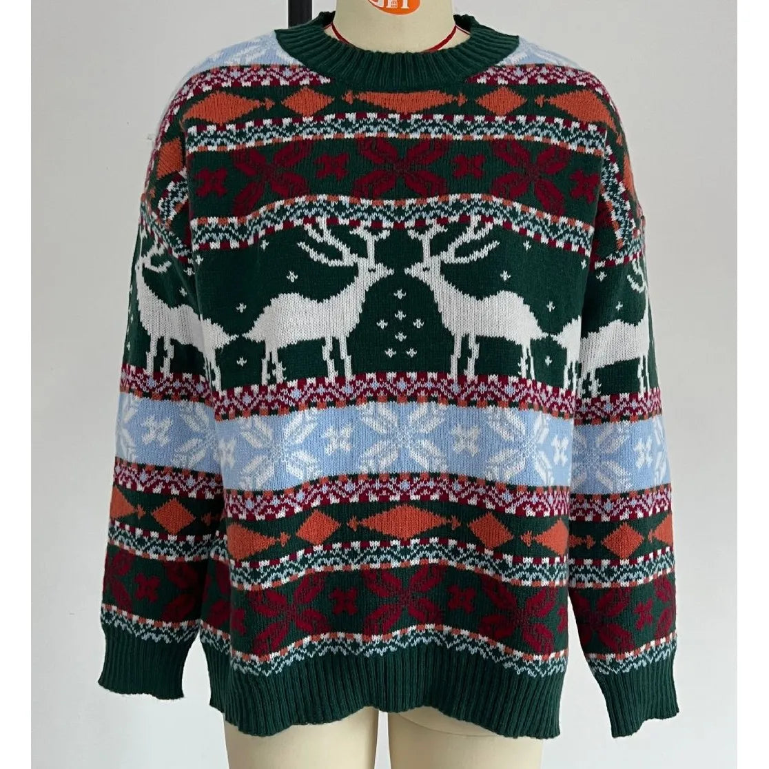 Casual Long Sleeve Knitted Pullover Basic Jersey Fashion Christmas Sweater