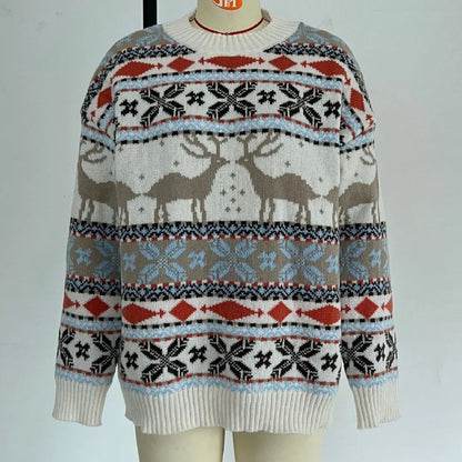 Casual Long Sleeve Knitted Pullover Basic Jersey Fashion Christmas Sweater