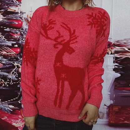 Warm Casual Pullover All Match Soft Knitted Christmas Sweater