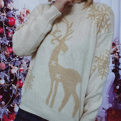 Warm Casual Pullover All Match Soft Knitted Christmas Sweater