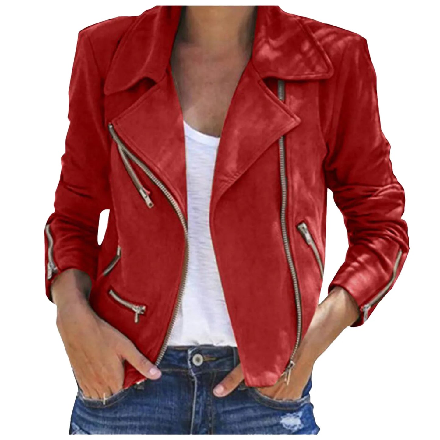 Chic Stylish Elegant Trendy Sophisticated Sleek Motorcycle Long Sleeve Warm Outwear Winter Outer Jacket