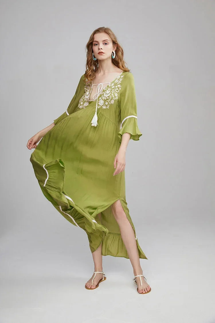 Cotton Rayon Boho Dress bohodress-250126