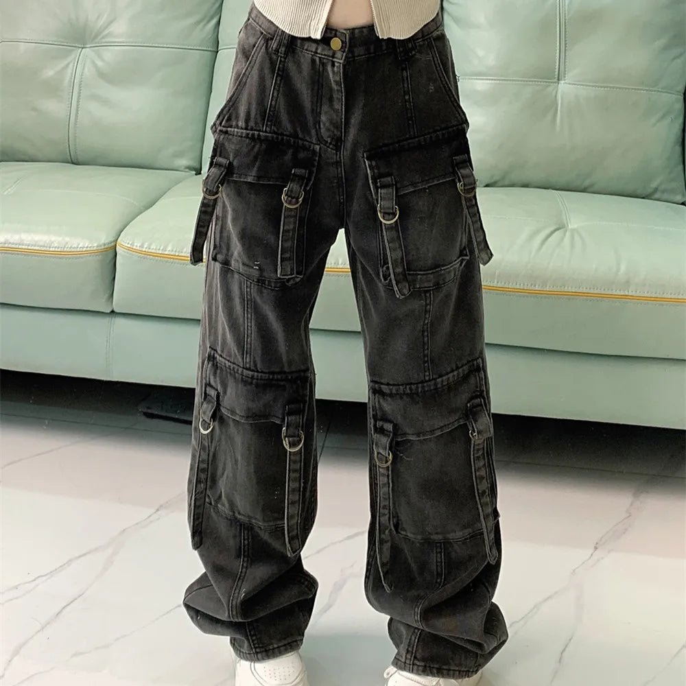 Gothic Low Waist Loose Halloween Pants