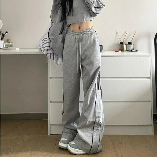 Grunge Striped Sweatpants Harajuku Pants