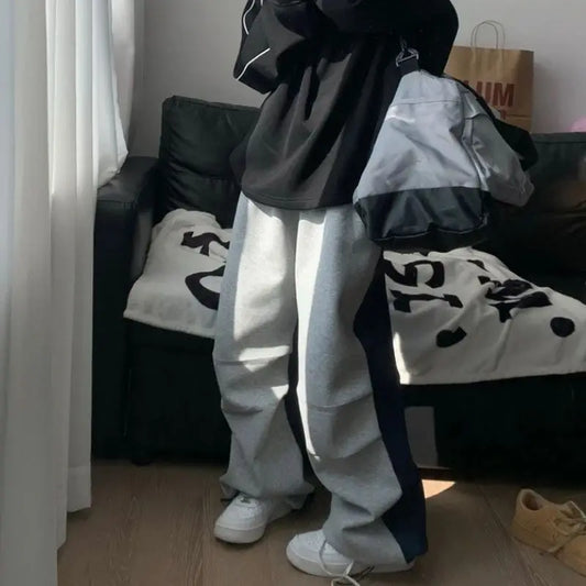 Y2K Patchwork Sweatpants Oversized Pants