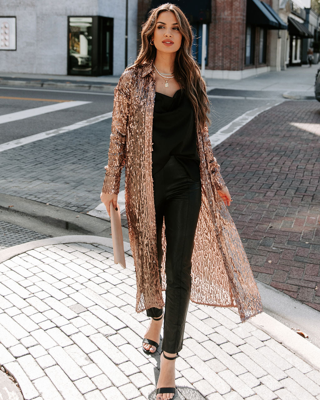 Sequin Duster - Copper