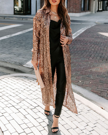 Sequin Duster - Copper