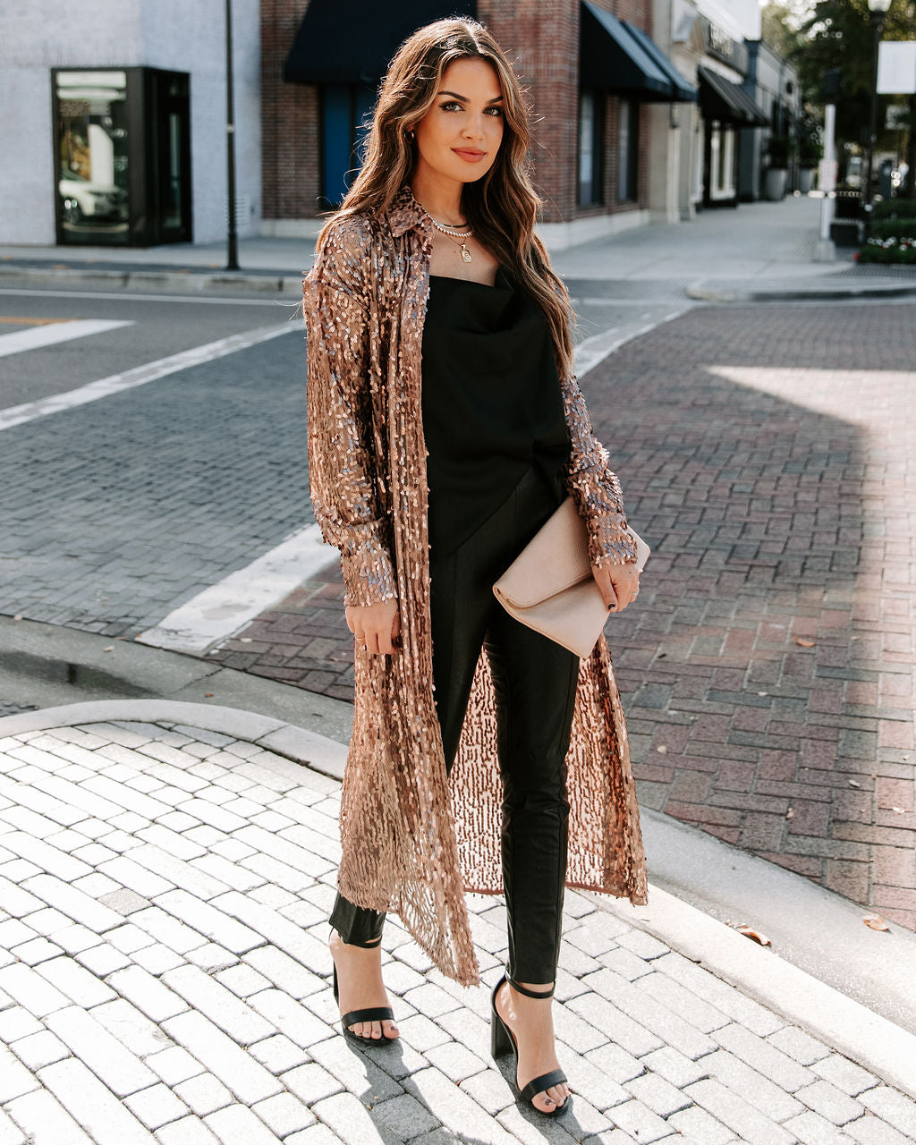 Sequin Duster - Copper