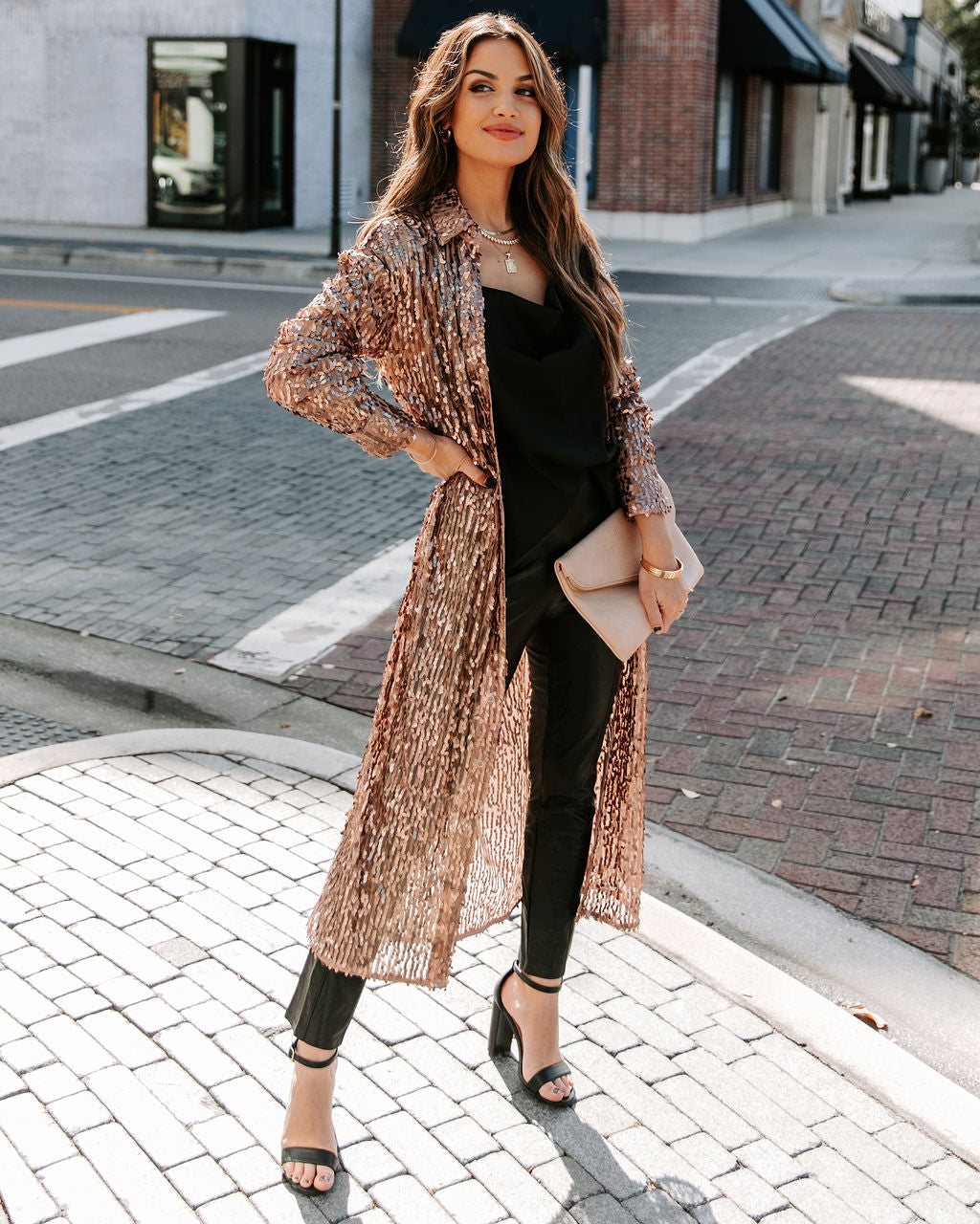 Sequin Duster - Copper